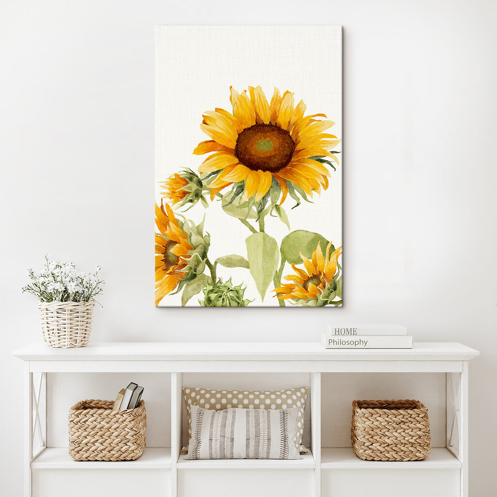 Zonnebloem reikt naar boven — interieur 2