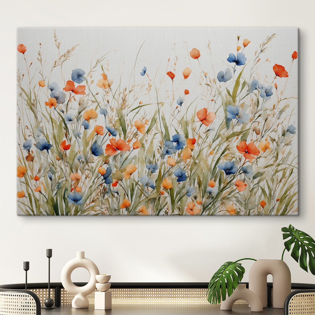 Veldbloemen in twee kleuren — interieur 1