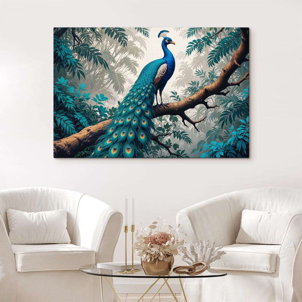 Pauw op een jungletak — interieur 2