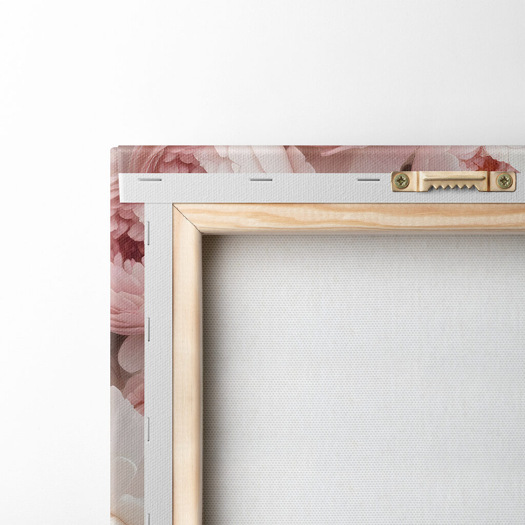 Roze rozetten tussen wit — achterkant
