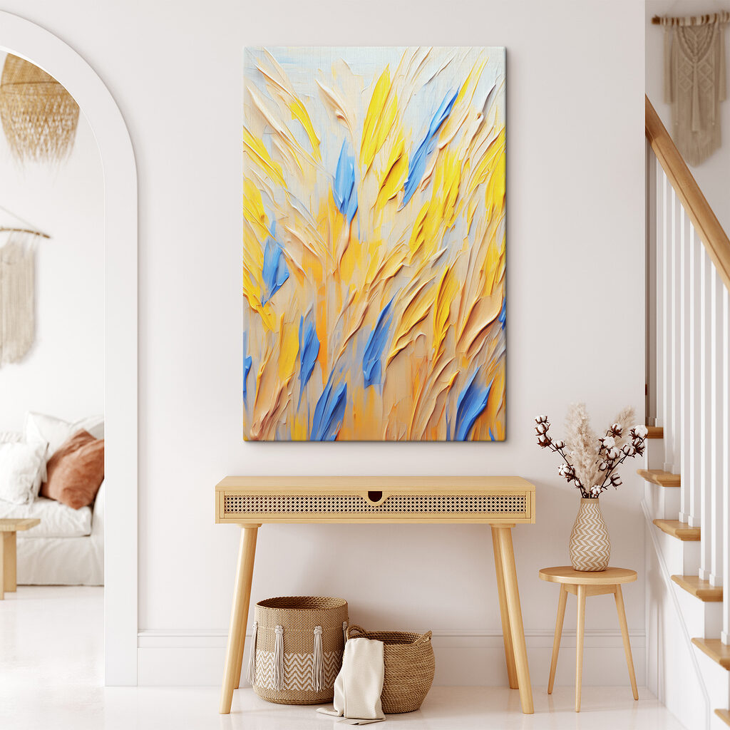 Gele streken klimmen omhoog — interieur 2