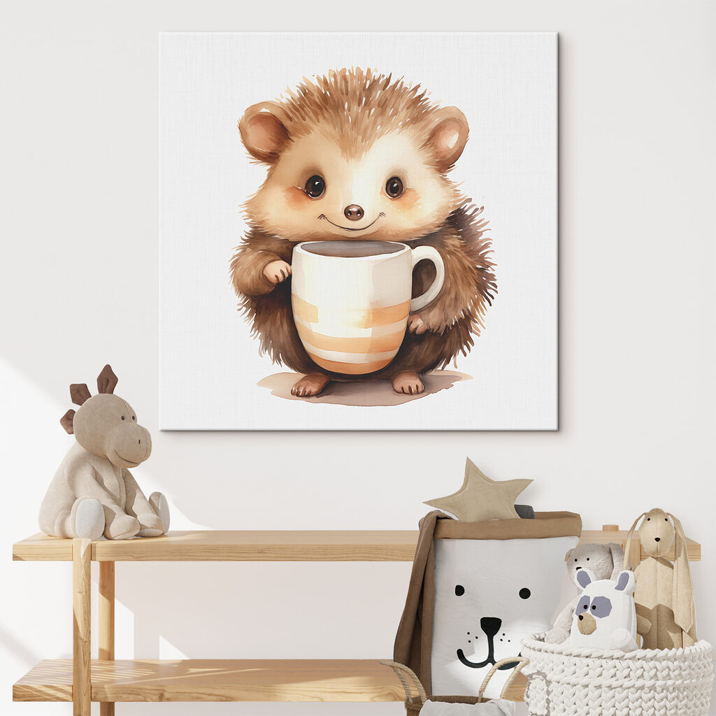 Egeltje met grote mok — interieur 1