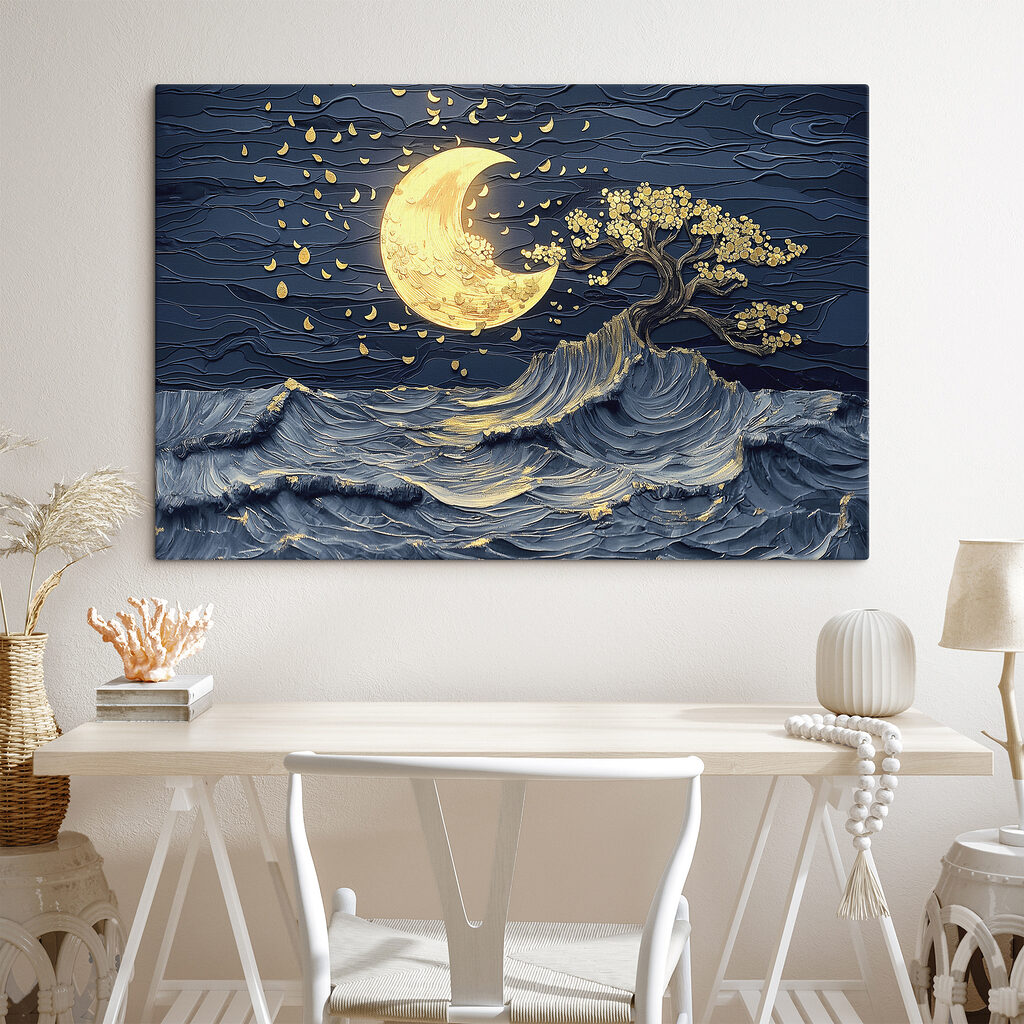 Boom tussen nachtelijke golven — interieur 2