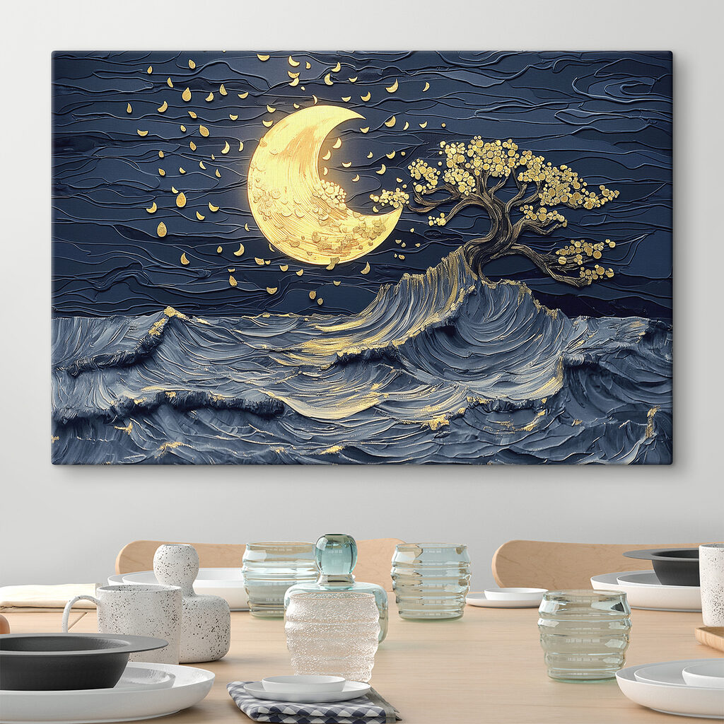 Boom tussen nachtelijke golven — interieur 1