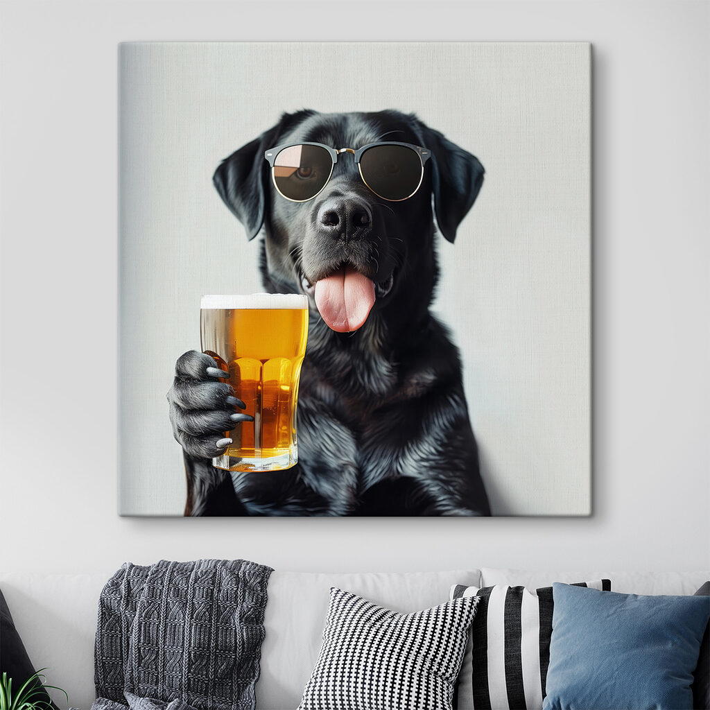 Een hond proost mee — interieur 1