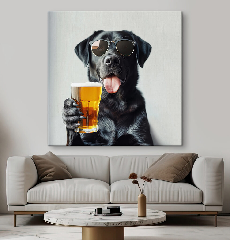 Een hond proost mee — interieur 3