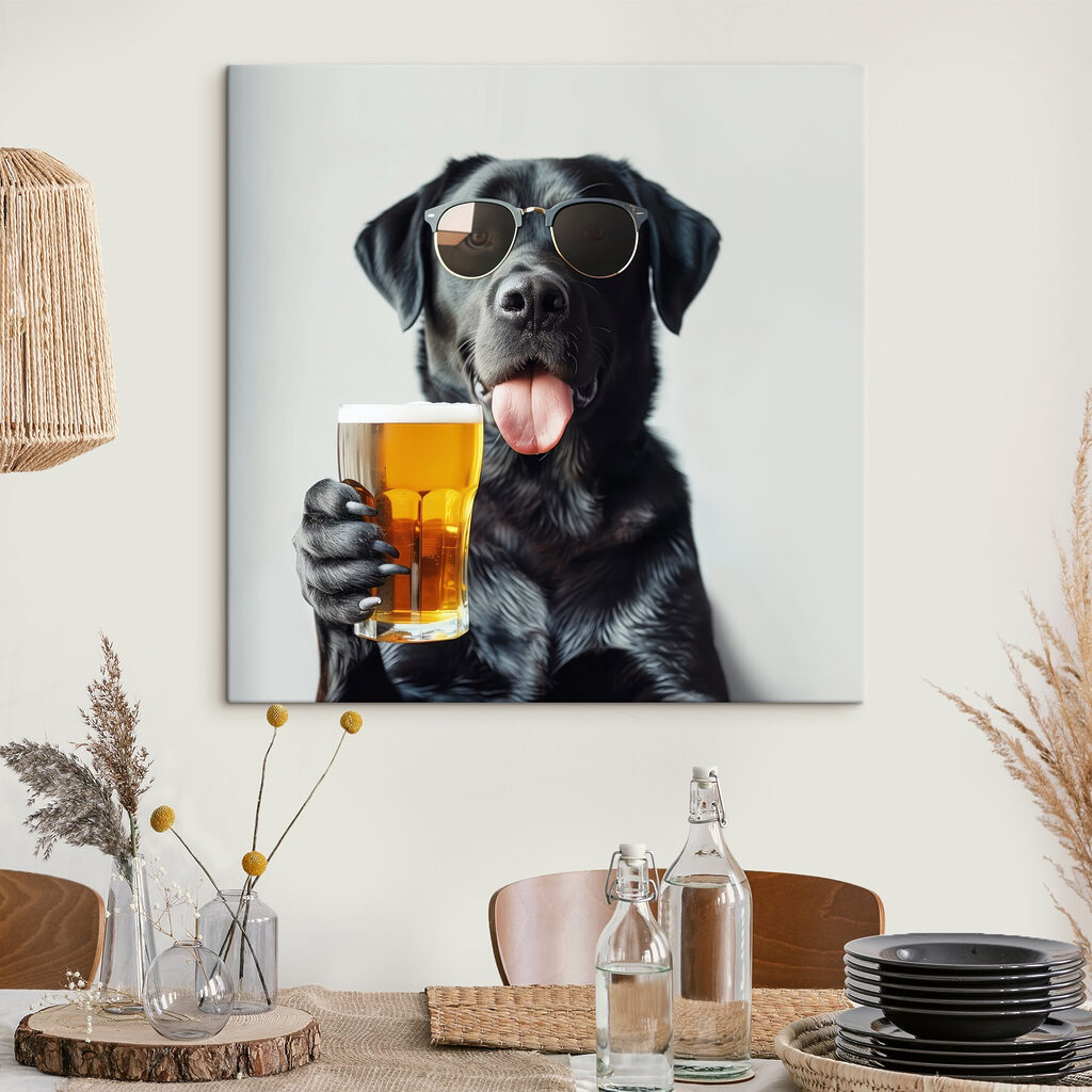 Een hond proost mee — interieur 4