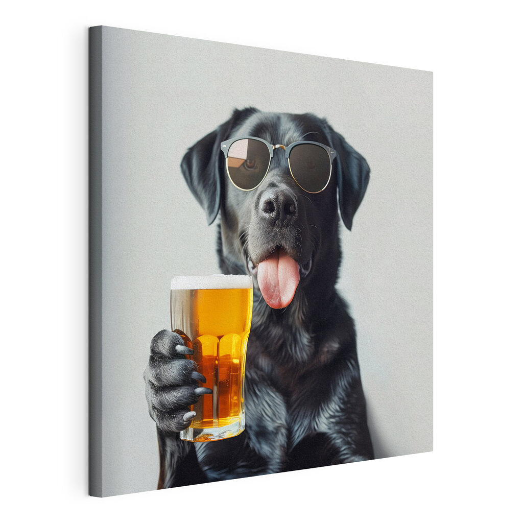 Een hond proost mee — productweergave