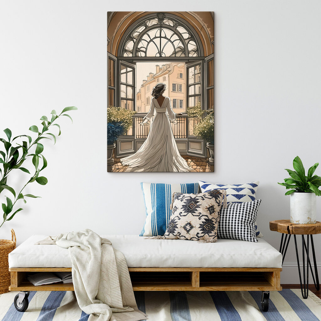 Avondblik door het raam — interieur 1