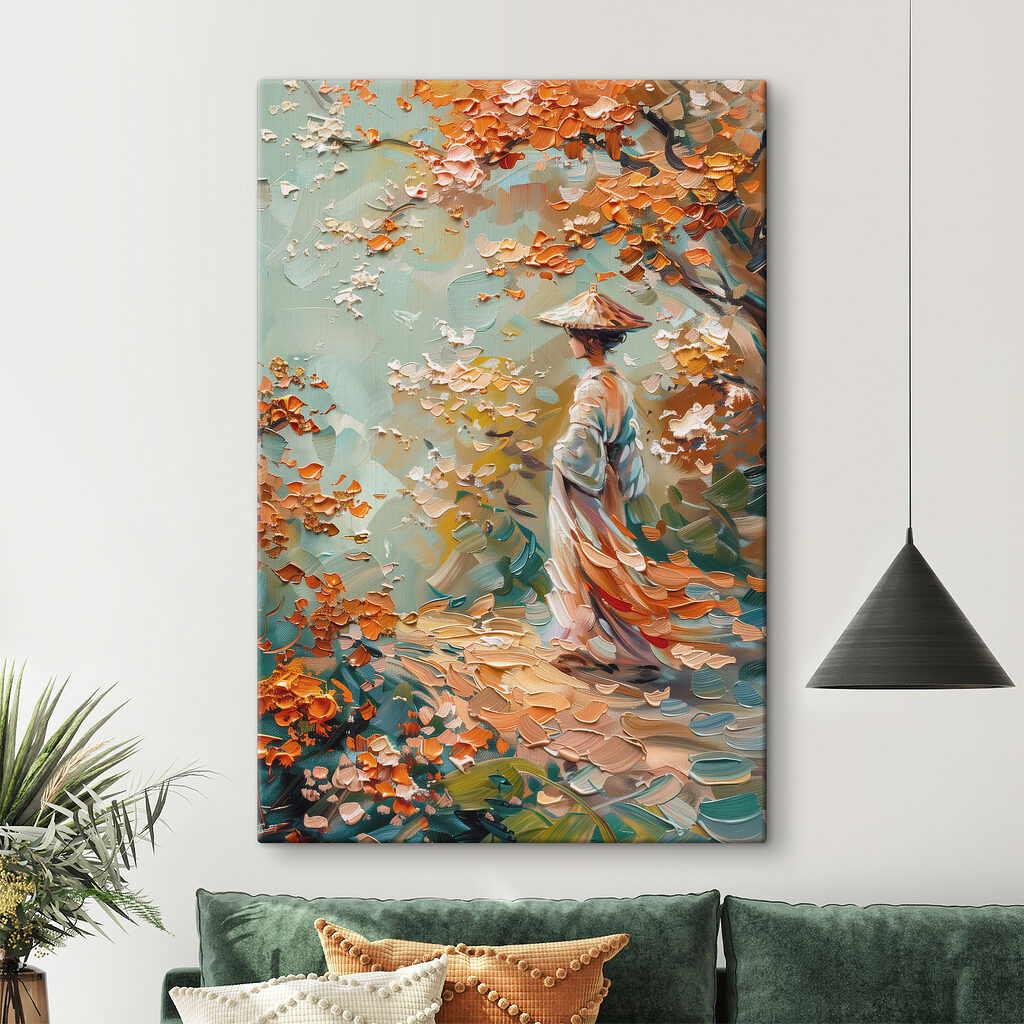 Wandelen tussen oranje bladeren — interieur 2