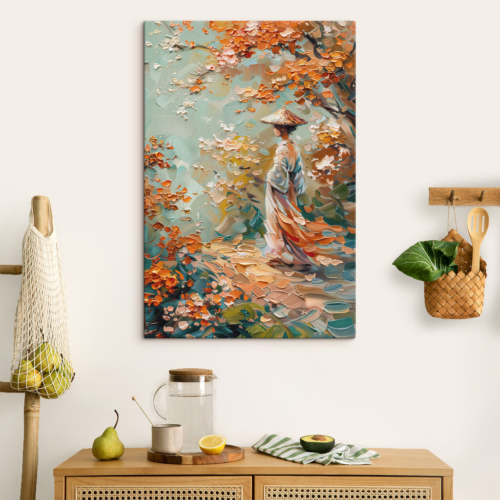 Wandelen tussen oranje bladeren — interieur 3