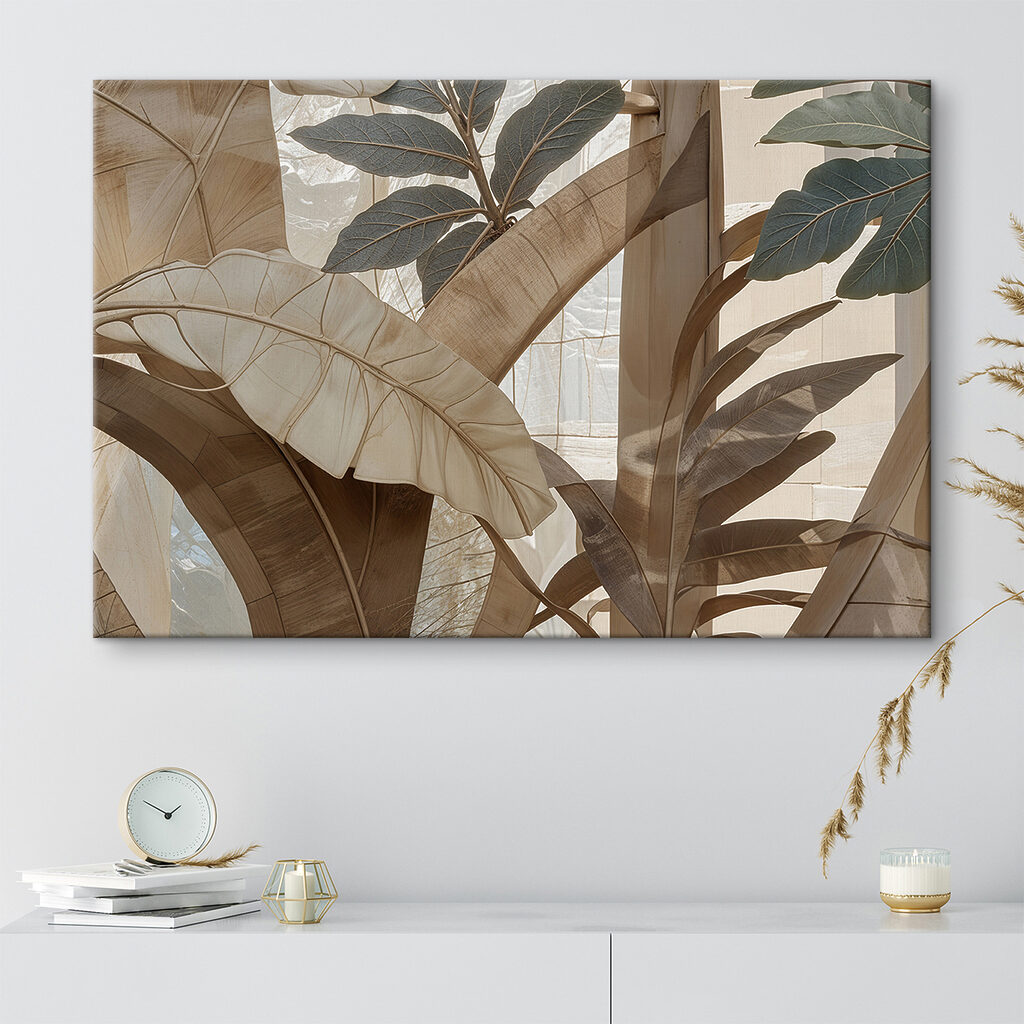 Tropische bladeren in bruintinten — interieur 2