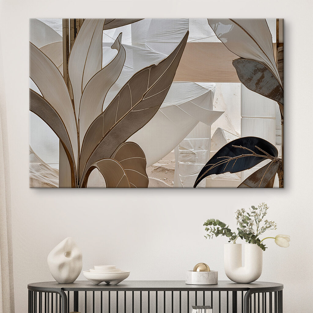 Bladeren in aardse lijnen — interieur 2
