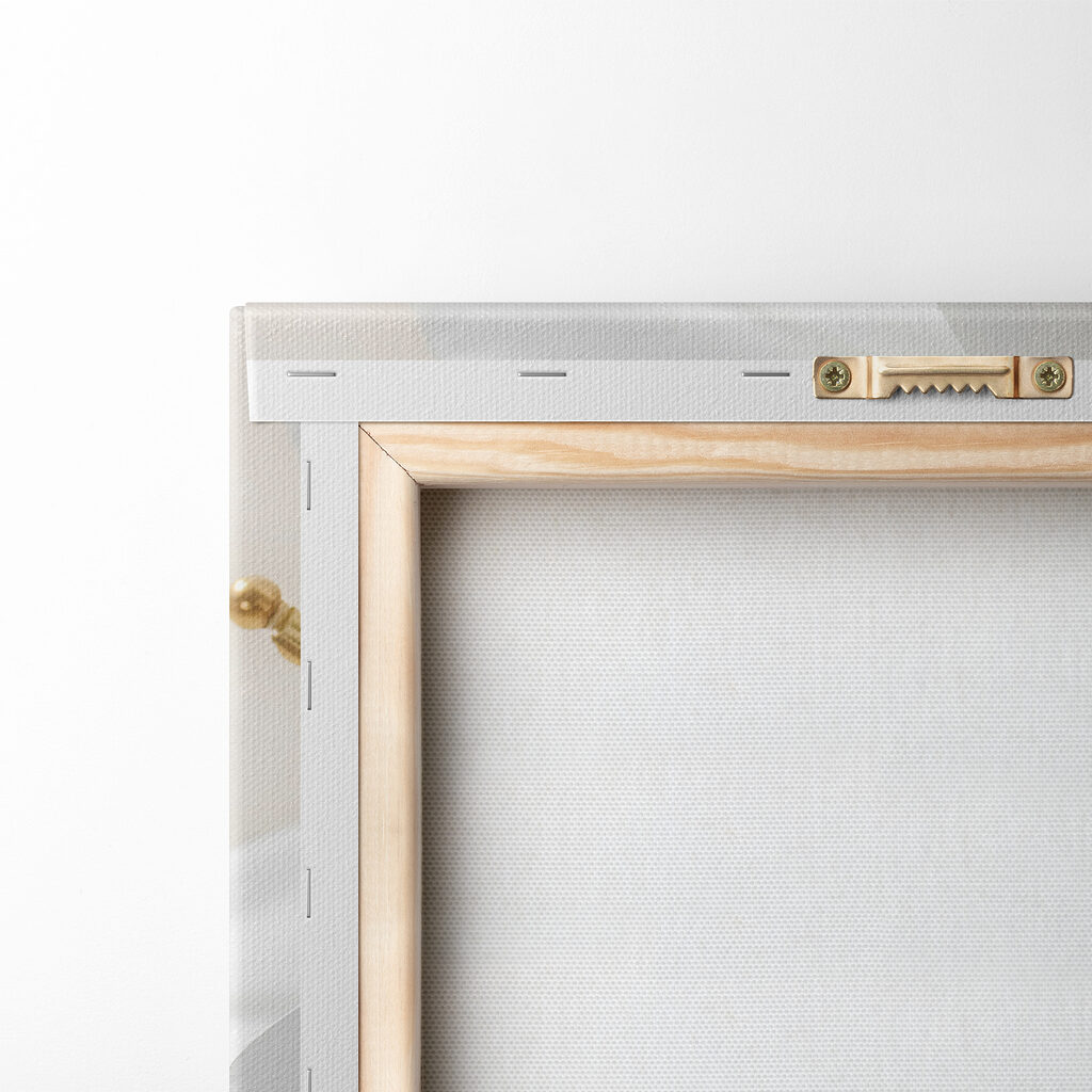 Witte bloei, gouden knopjes — achterkant