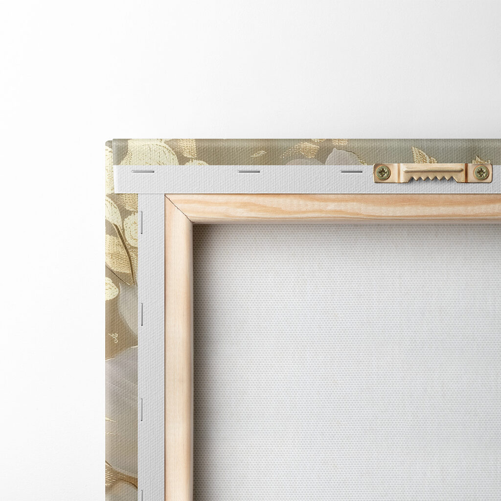 Roomwitte bloei in verf — achterkant