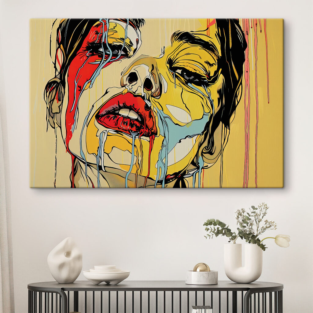 Een gezicht in kleurbanen — interieur 2