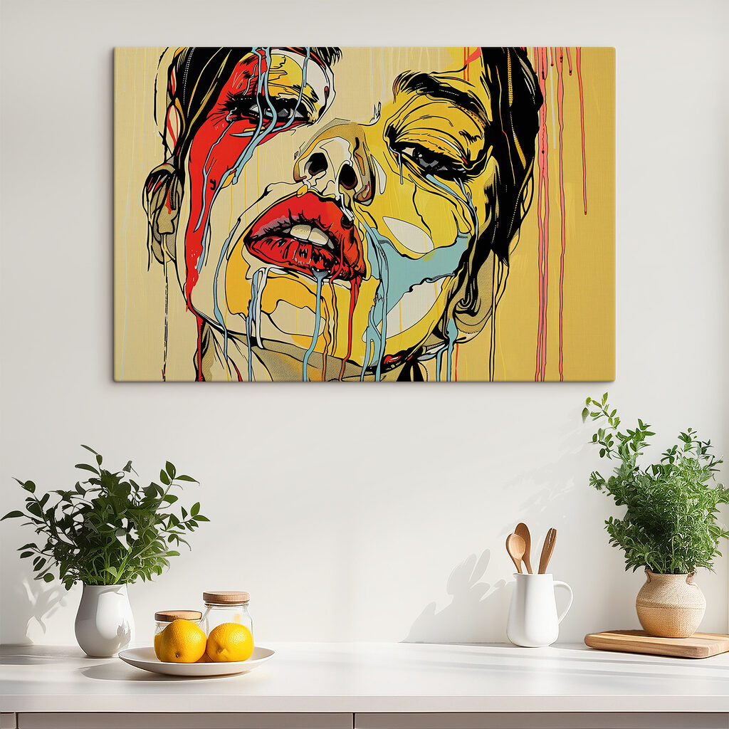 Een gezicht in kleurbanen — interieur 3