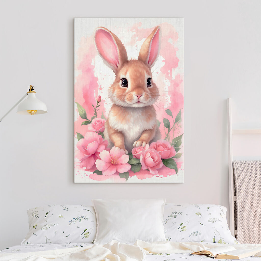 Konijntje in roze tuin — interieur 2