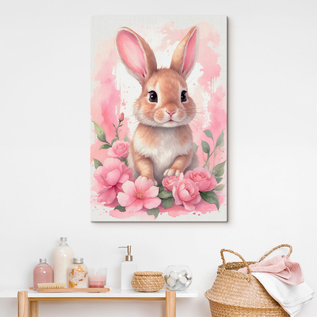 Konijntje in roze tuin — interieur 3