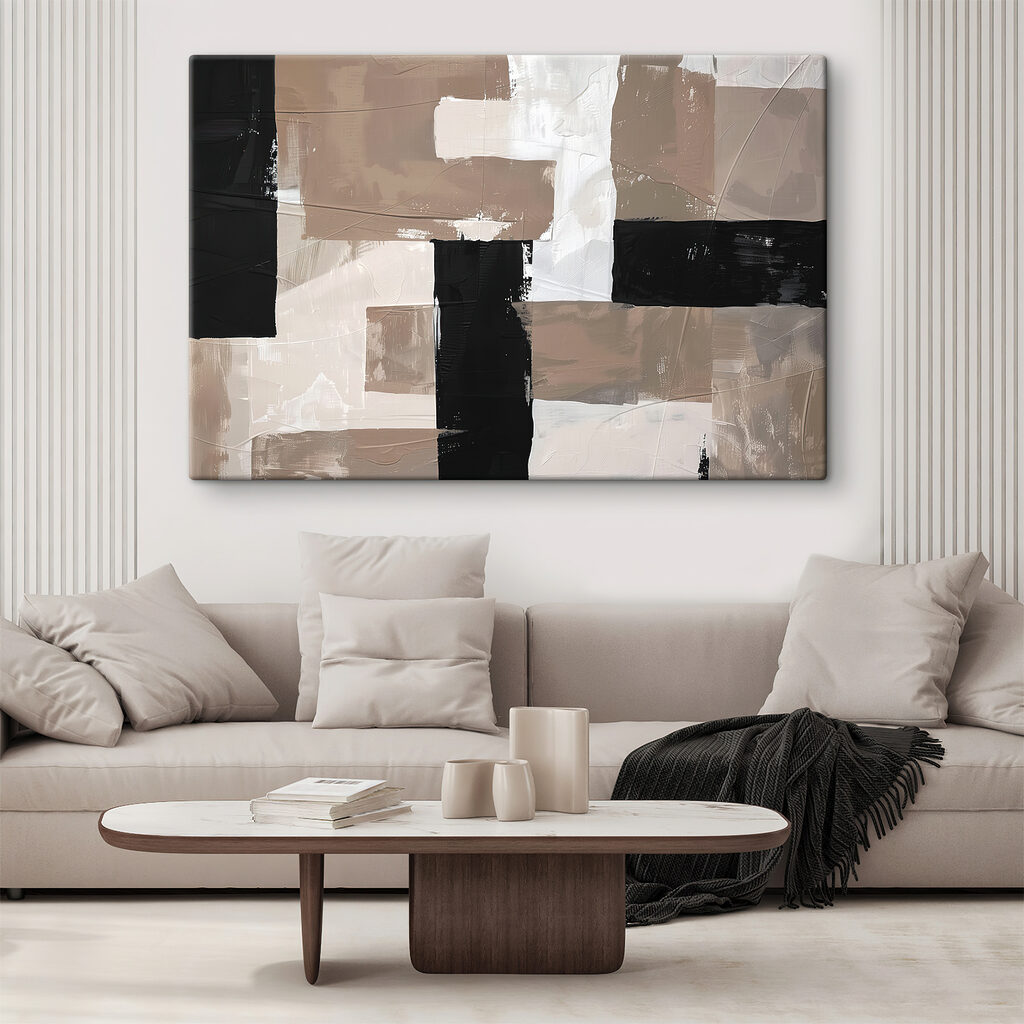 Brede vlakken in aardetinten — interieur 1