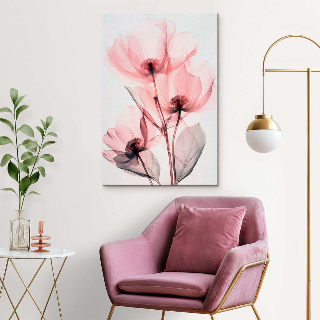 Fijne bloemblaadjes in zachte tinten — interieur 1