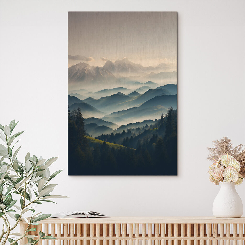 Bergruggen in een ochtendwaas — interieur 2