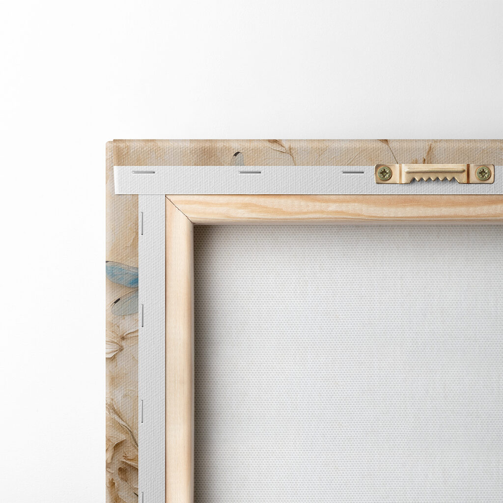 Libellen tussen beige bloemen — achterkant