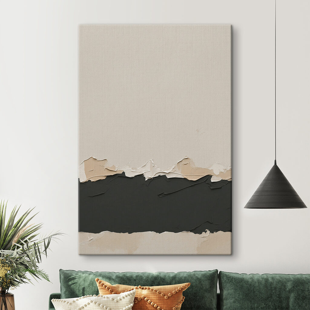 Donkere band door beige — interieur 1