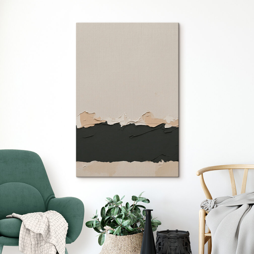 Donkere band door beige — interieur 2