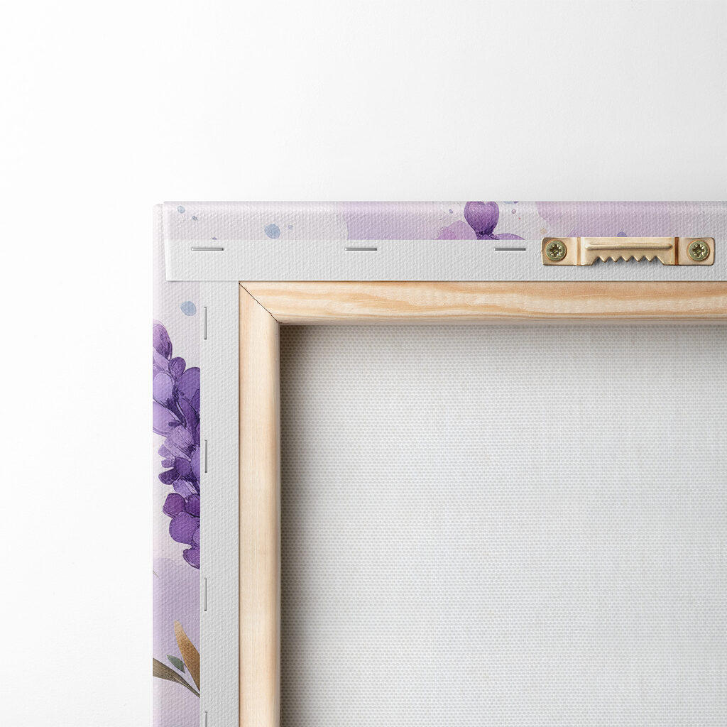 Lavendel in paarse aquarel — achterkant