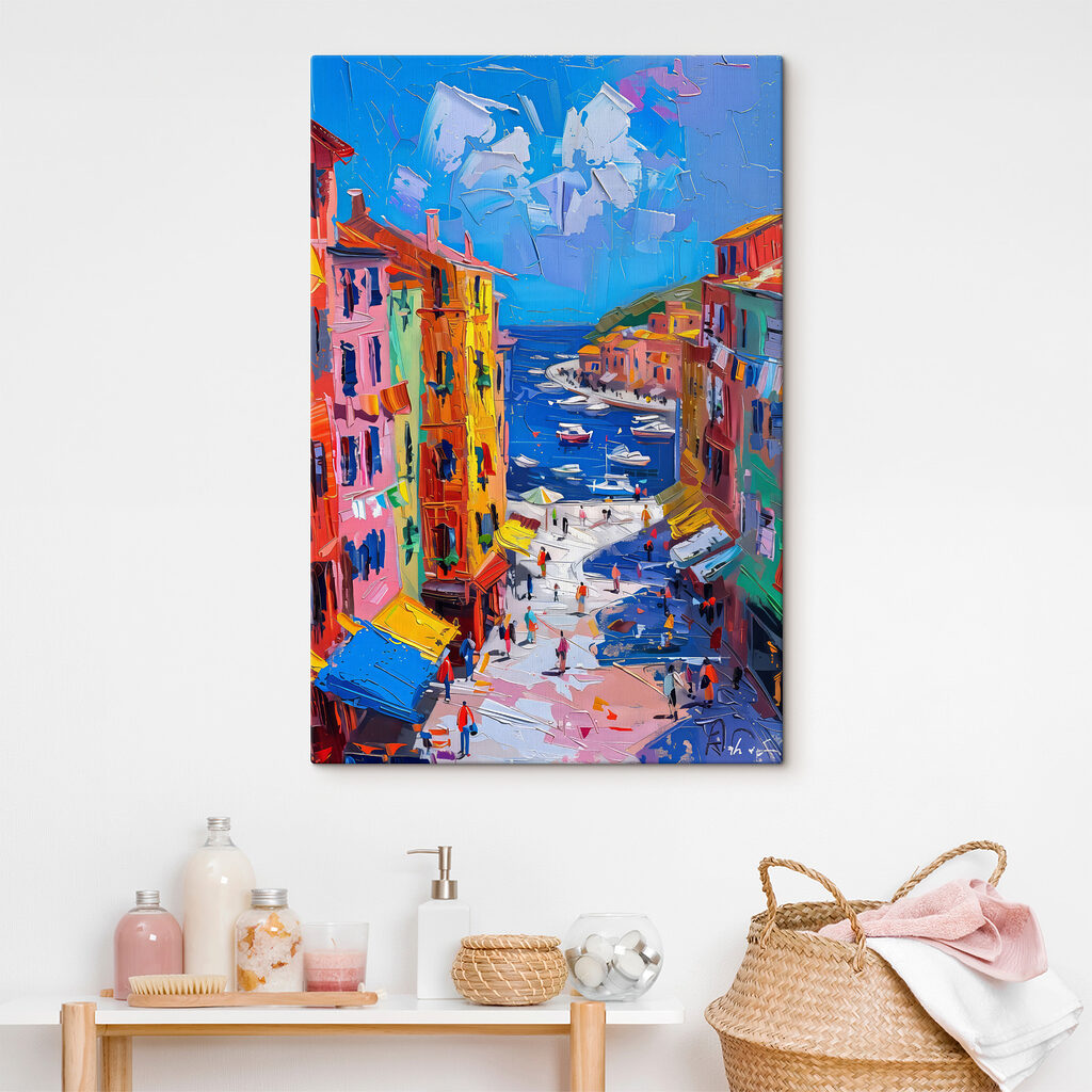 Kleurrijke havenstraat — interieur 2
