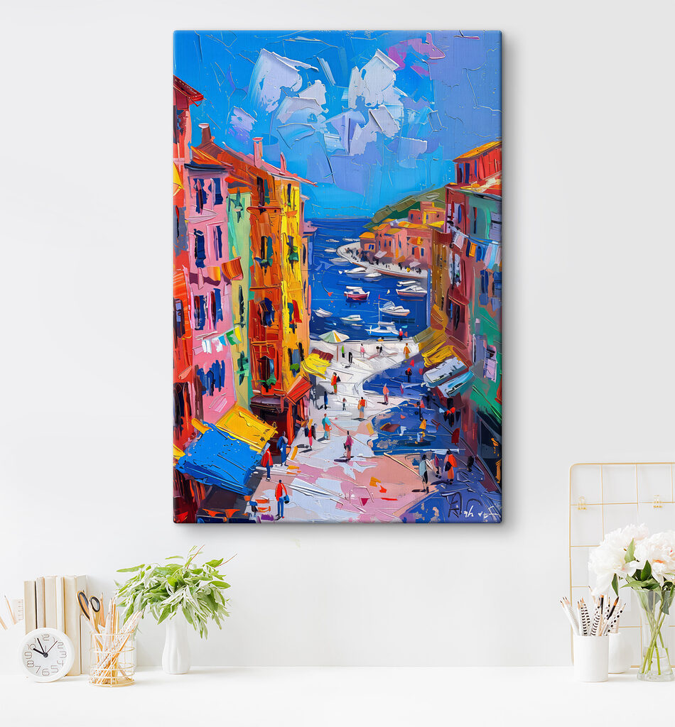 Kleurrijke havenstraat — interieur 3