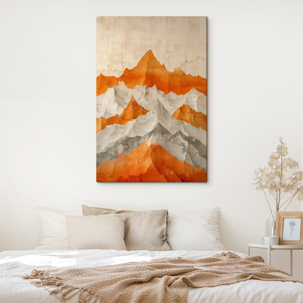 Oranje bergtoppen in lagen — interieur 2