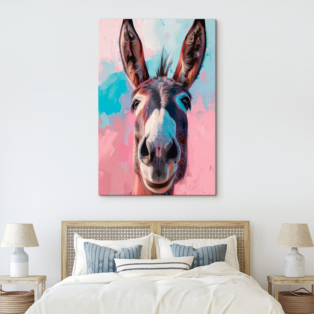 Ezel tegen roze verf — interieur 2