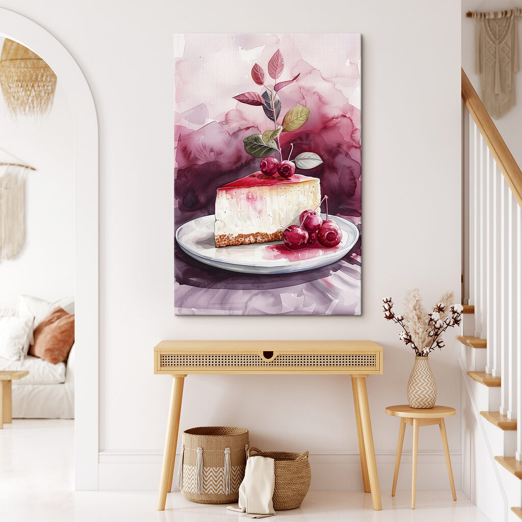 Kwarktaart met rode kersen — interieur 1