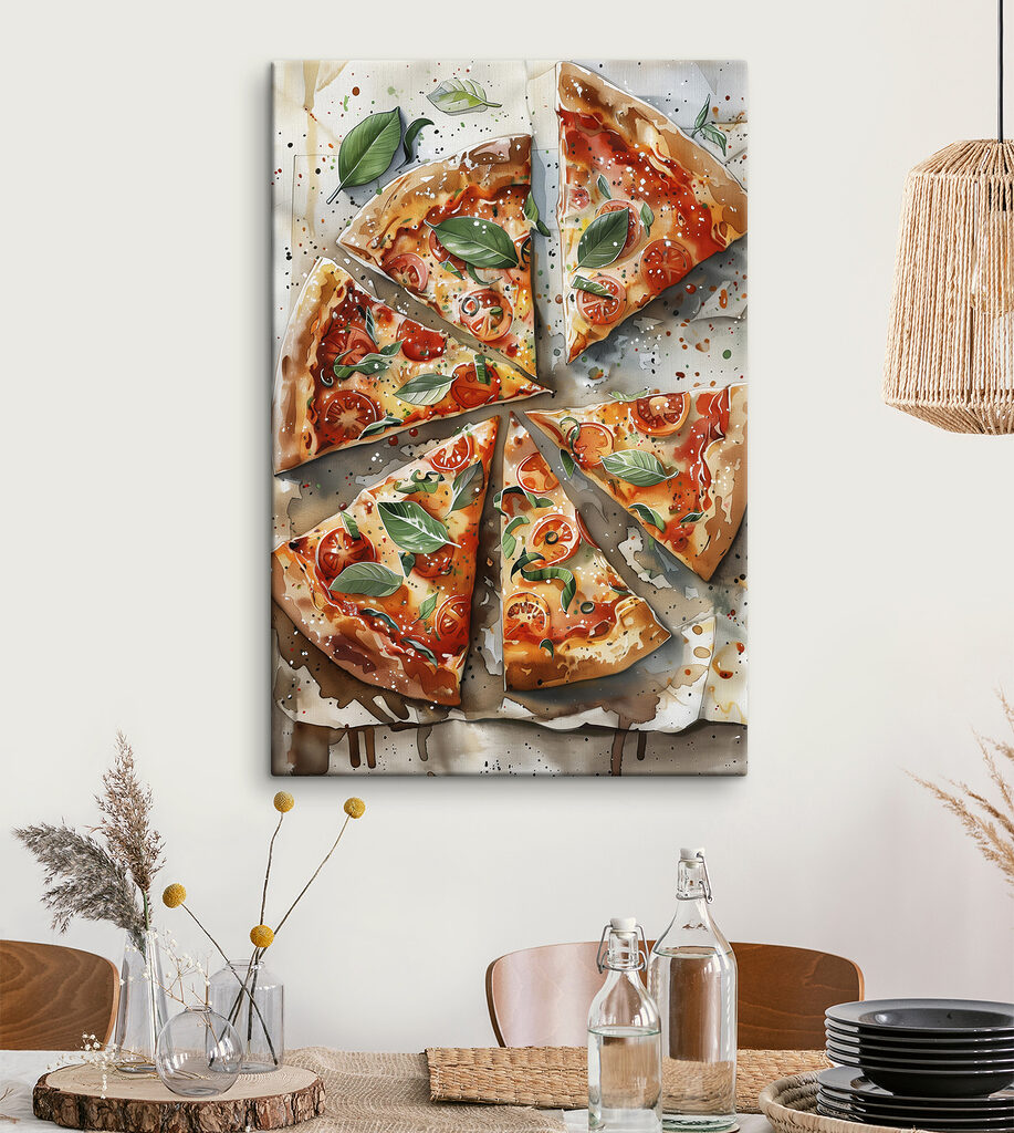 Pizzapunten naast basilicum — interieur 3