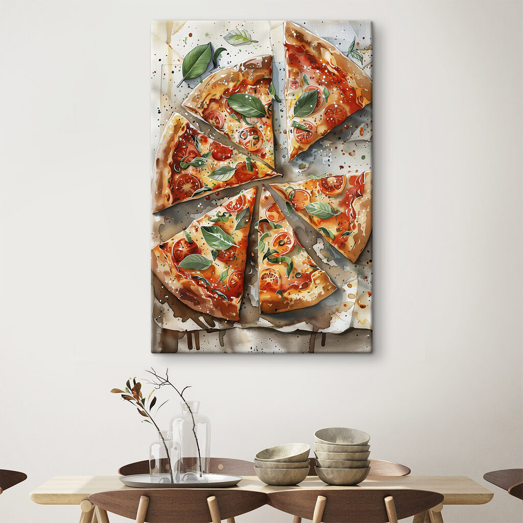 Pizzapunten naast basilicum — interieur 1