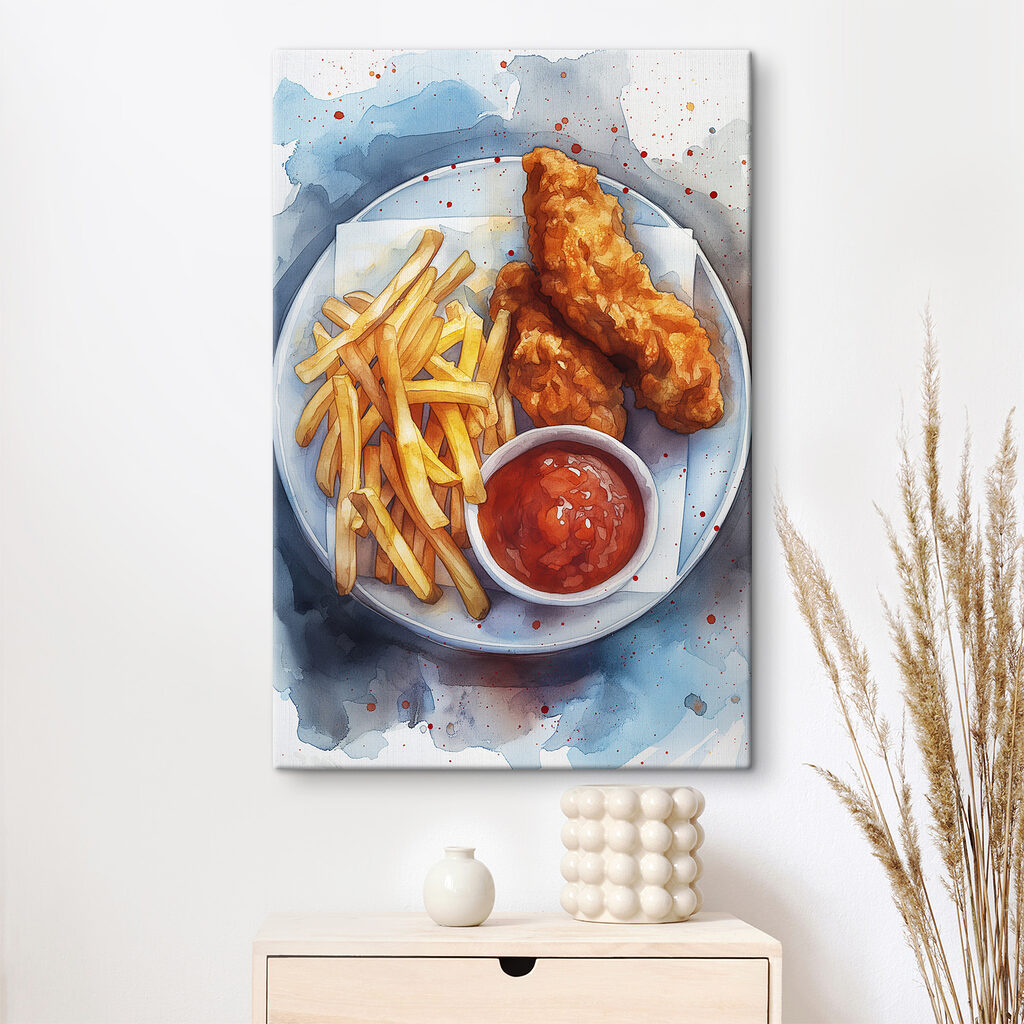 Frietjes naast krokante vis — interieur 2