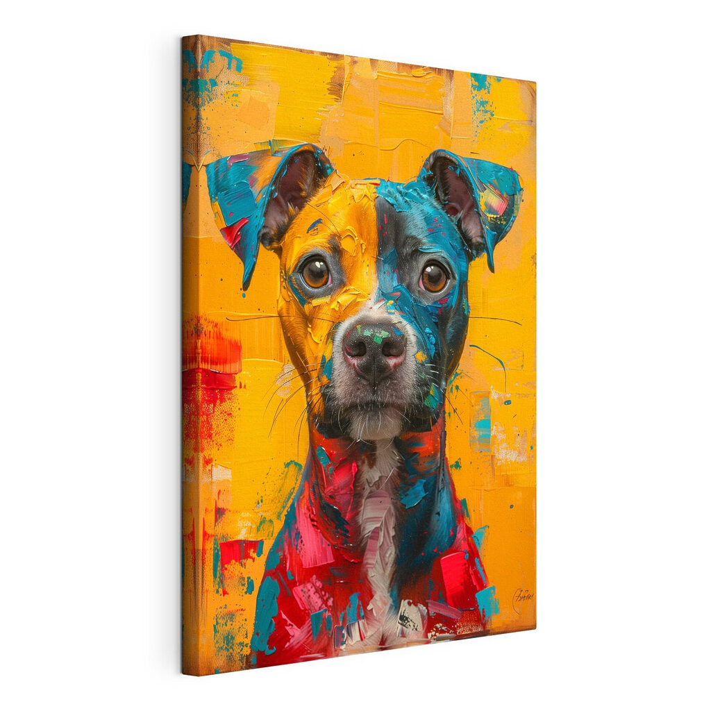 Een hond vol zonnekleuren — productweergave