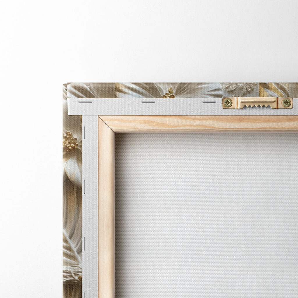Kikker tussen witte bloemen — achterkant