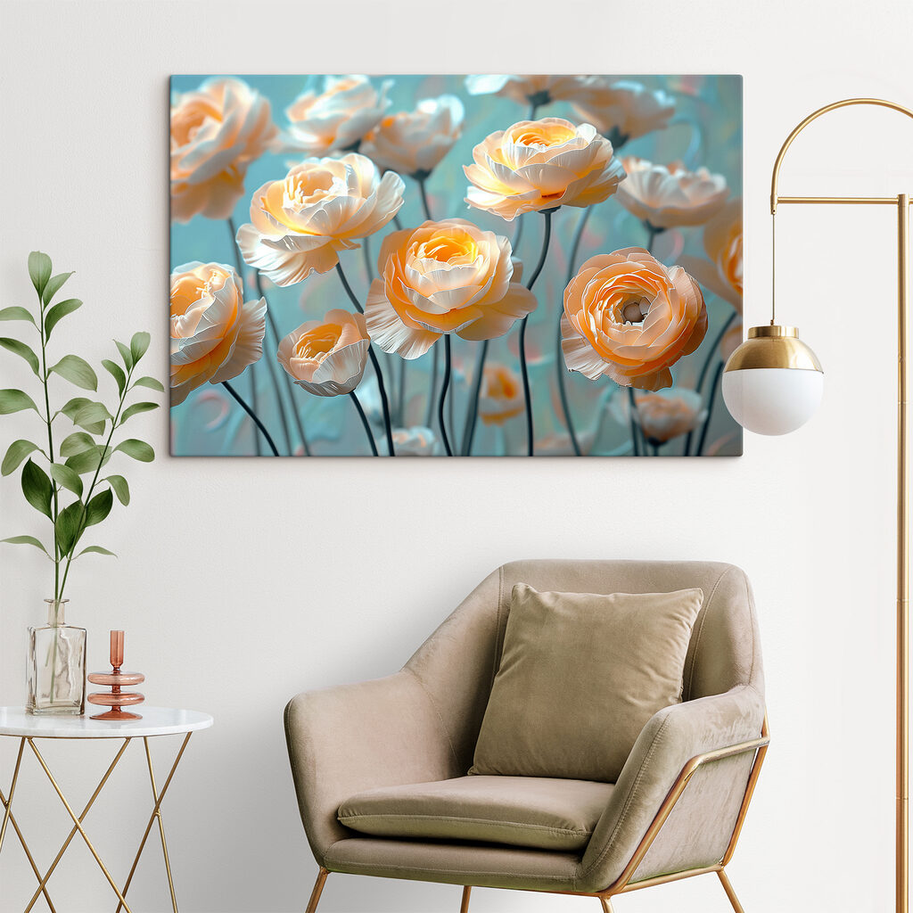 Groep bloemen op stelen — interieur 2