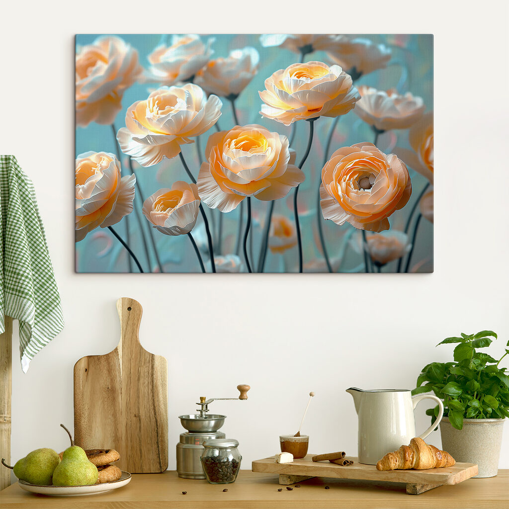 Groep bloemen op stelen — interieur 3
