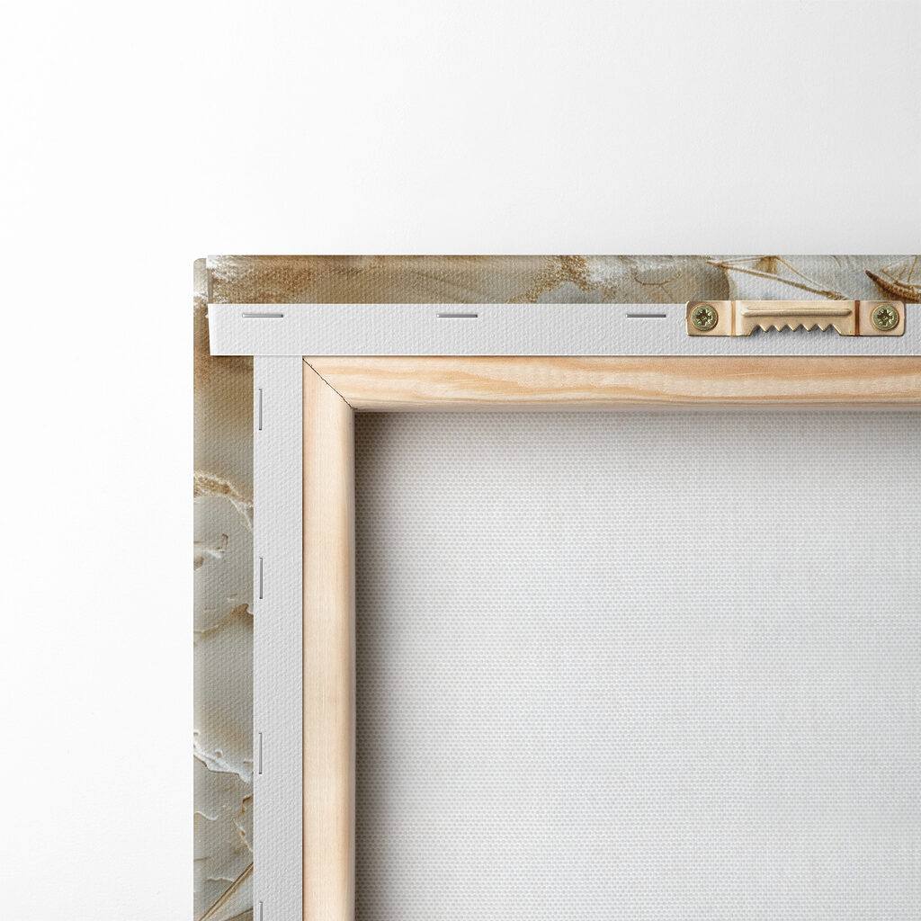 Zeilschip in roomwitte golven — achterkant