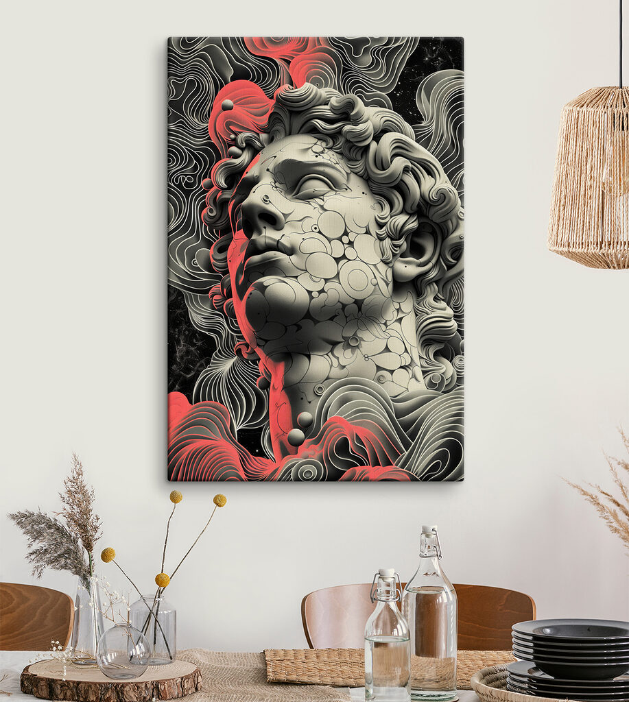 Klassiek gezicht in wervels — interieur 3