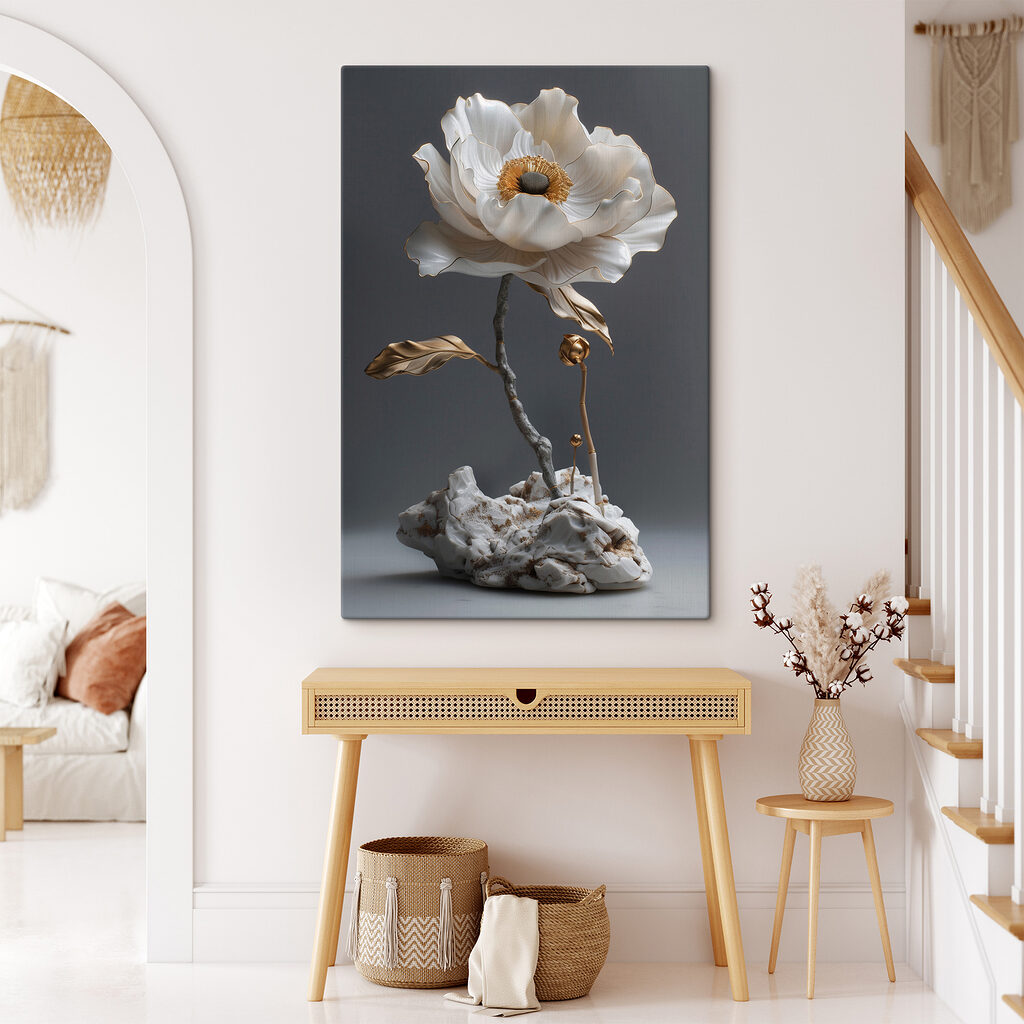 Bloem op rotsige wortels — interieur 3