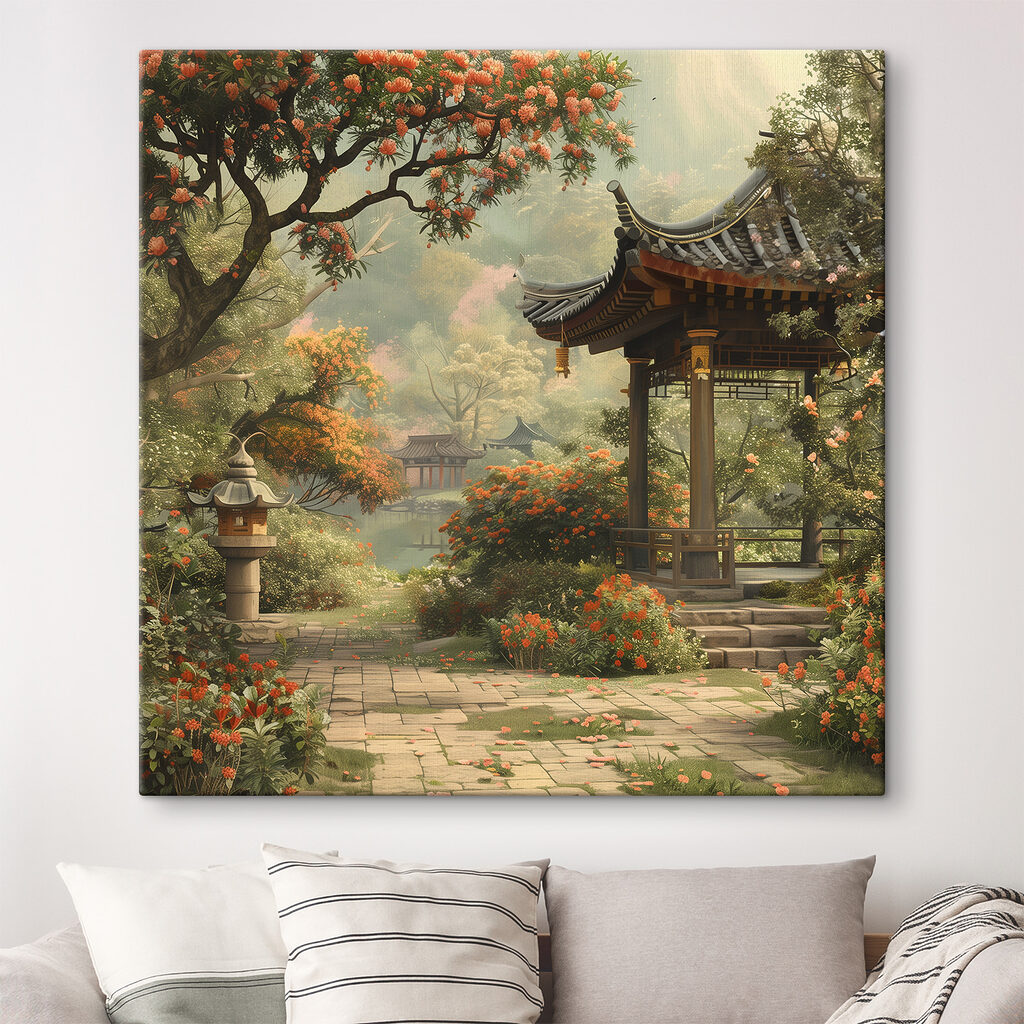 Paviljoen tussen rode bloei — interieur 2