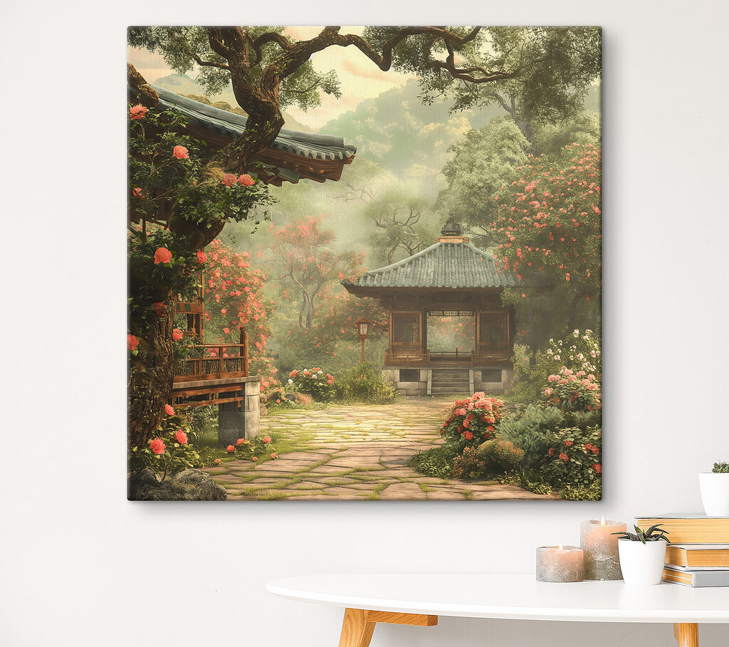 Tuin met prieel en bomen — interieur 2