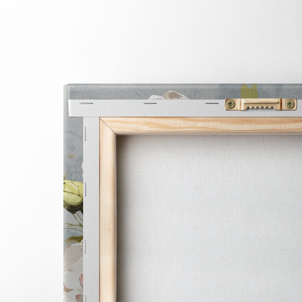 Bloemen in blauw glas — achterkant