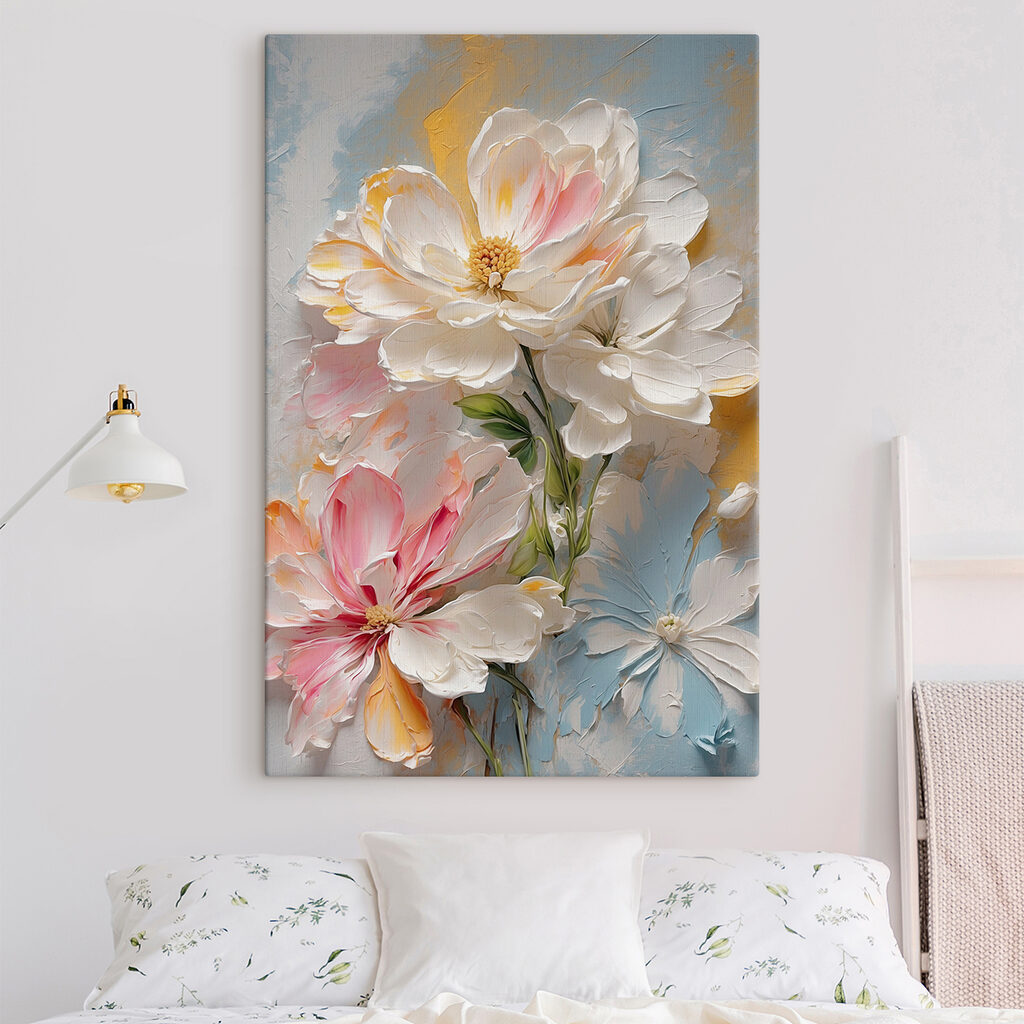 Bloemblaadjes in roze avondlicht — interieur 2