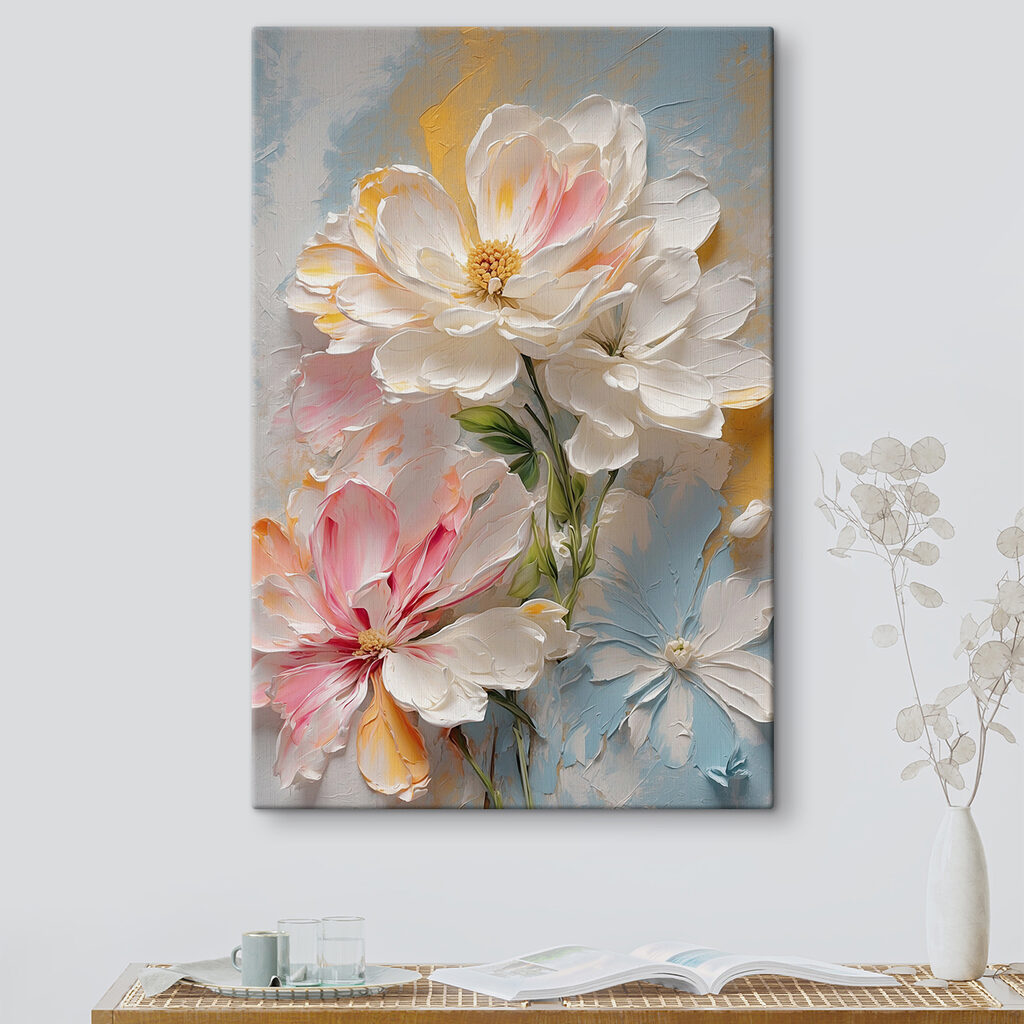 Bloemblaadjes in roze avondlicht — interieur 3